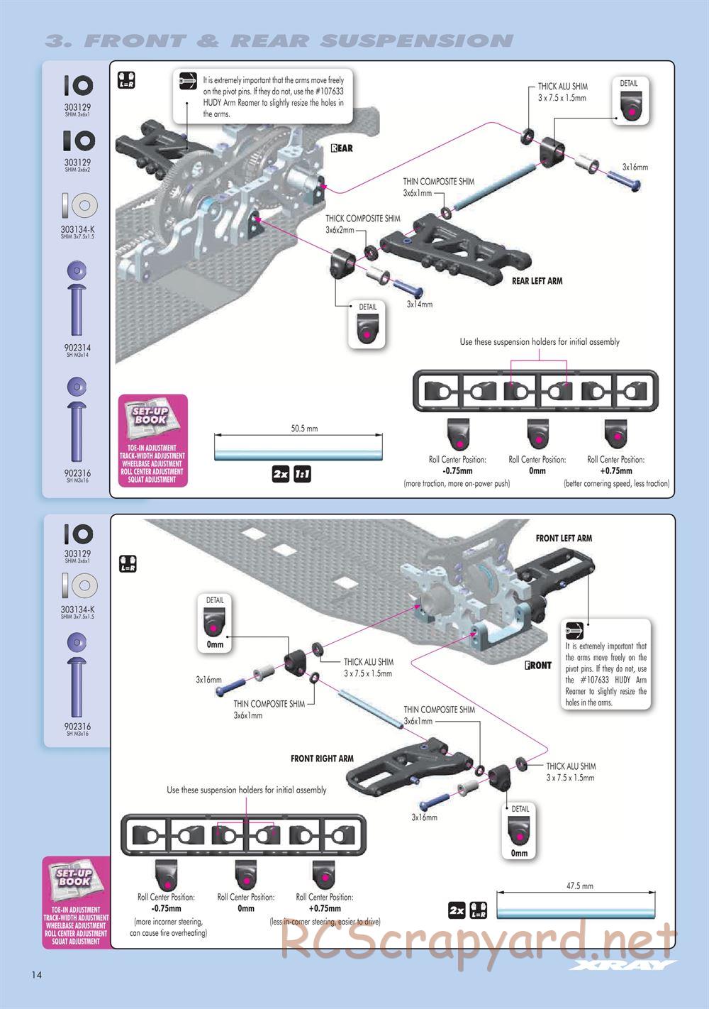 Xray - T3 2012 Specs (T3'12) - Manual - Page 14
