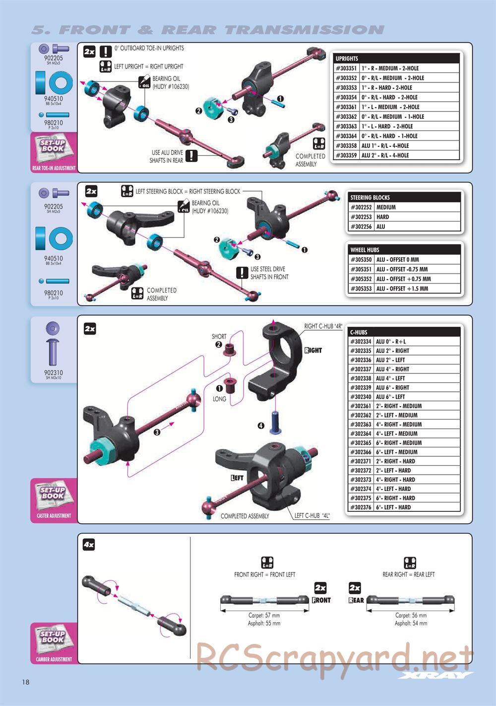 Xray - T3 2012 Specs (T3'12) - Manual - Page 18