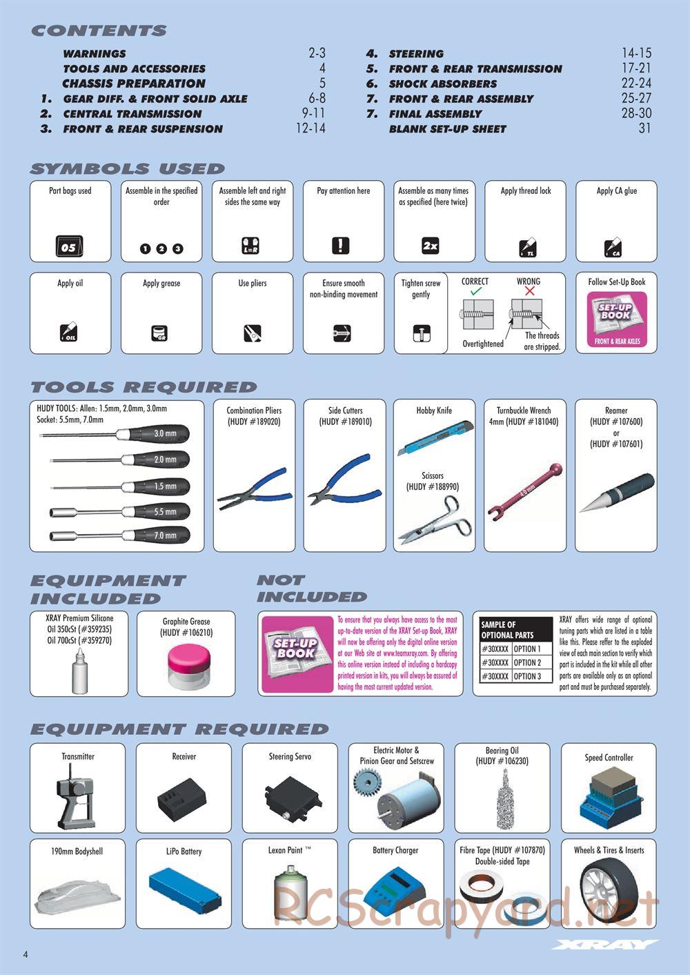 Xray - T4 - Manual - Page 4