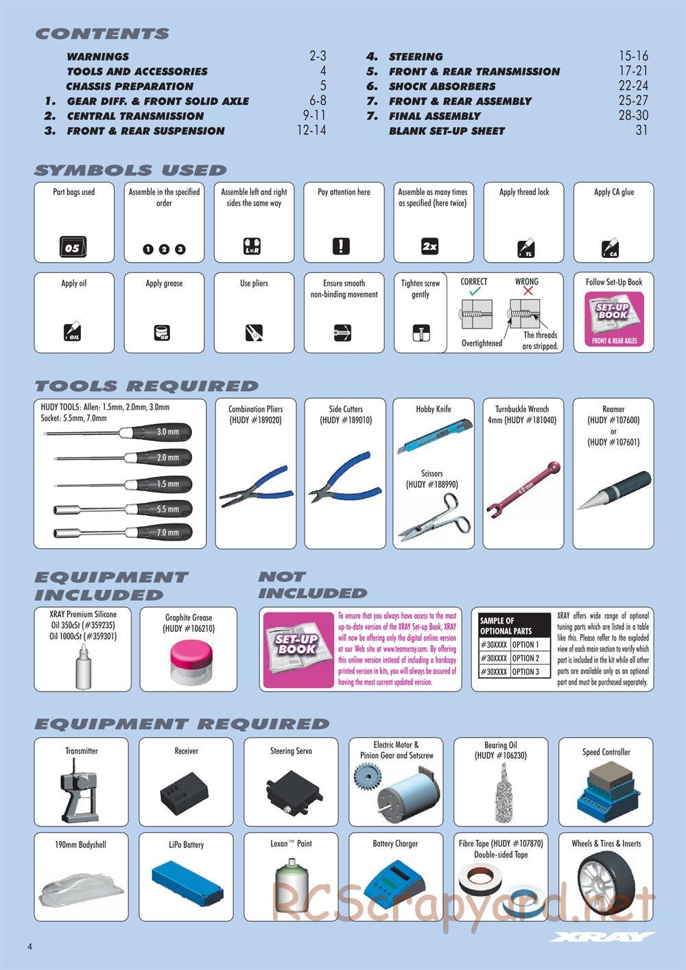 Xray - T4 2014 Specs (T4'14) - Manual - Page 4