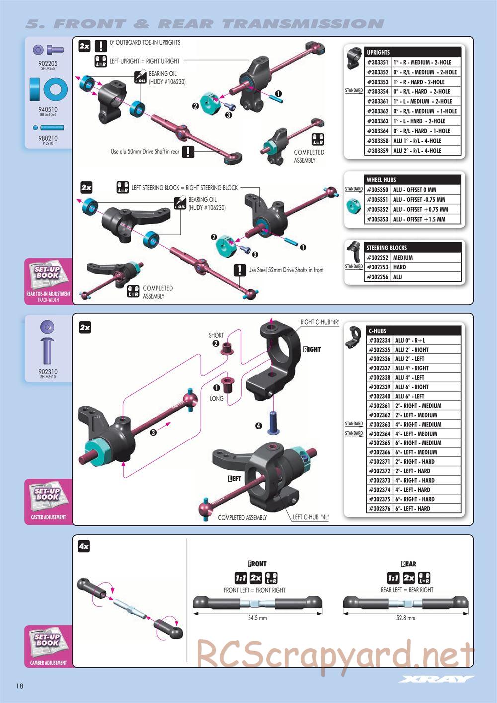Xray - T4 2014 Specs (T4'14) - Manual - Page 18