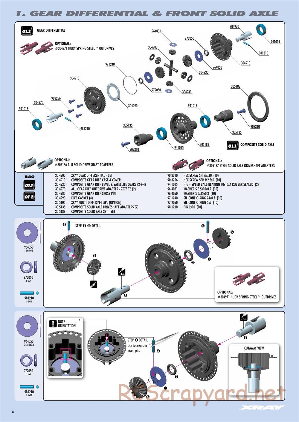Xray - T4 2015 Specs (T4'15) - Manual - Page 6