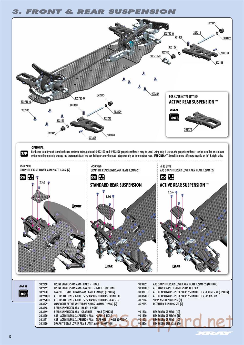 Xray - T4 2015 Specs (T4'15) - Manual - Page 12