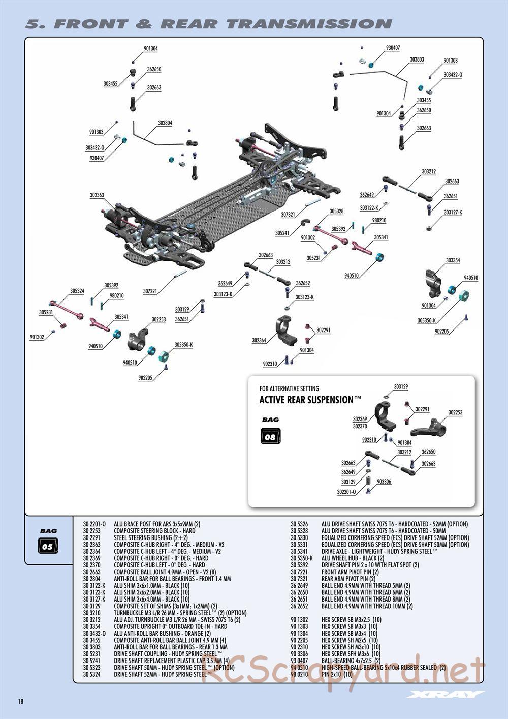Xray - T4 2015 Specs (T4'15) - Manual - Page 18