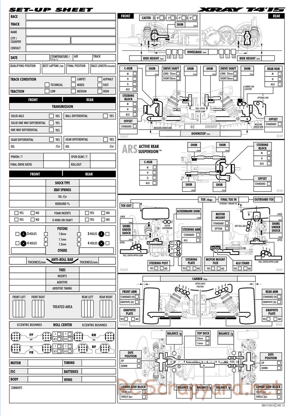 Xray - T4 2015 Specs (T4'15) - Manual - Page 35