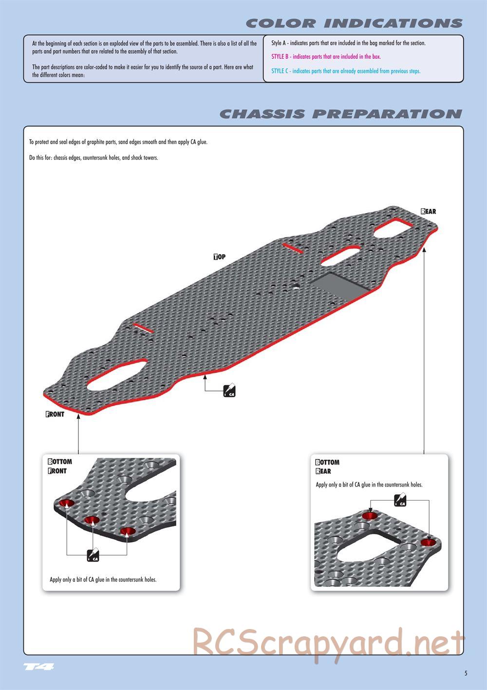Xray - T4 2016 Specs (T4'16) - Manual - Page 5