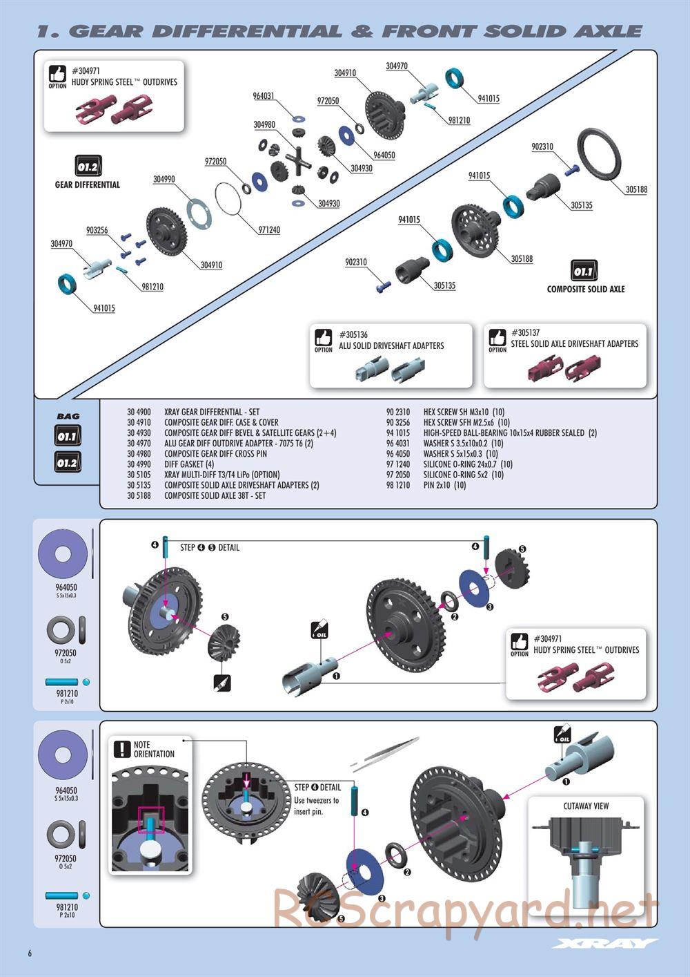Xray - T4 2016 Specs (T4'16) - Manual - Page 6