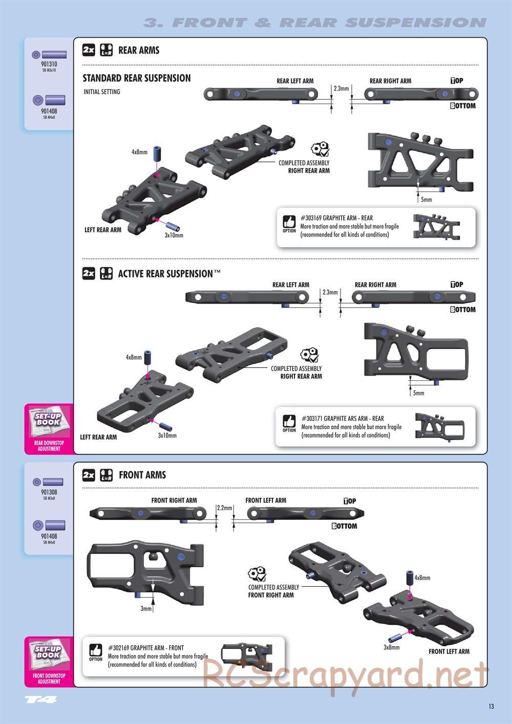 Xray - T4 2016 Specs (T4'16) - Manual - Page 13