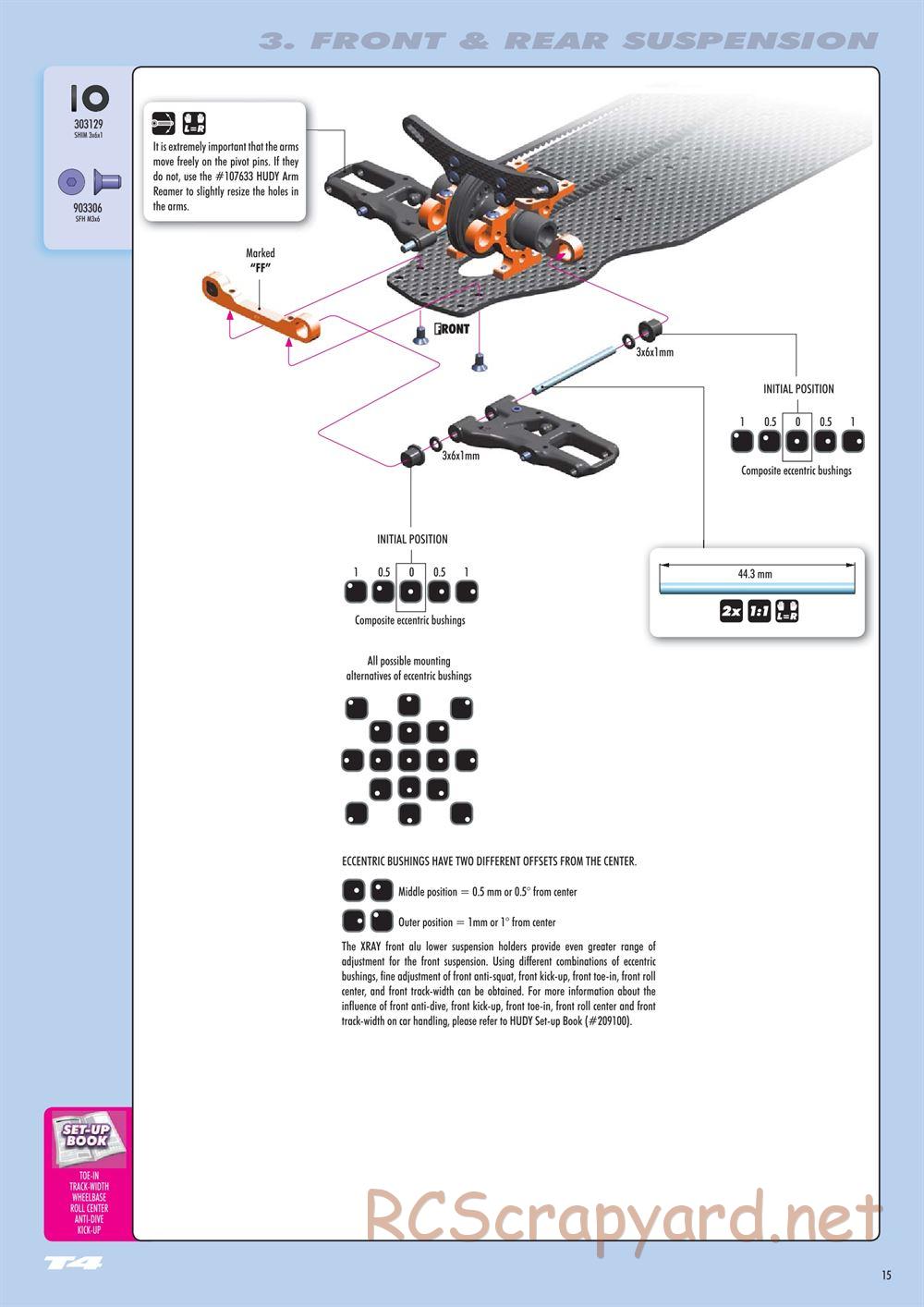 Xray - T4 2016 Specs (T4'16) - Manual - Page 15