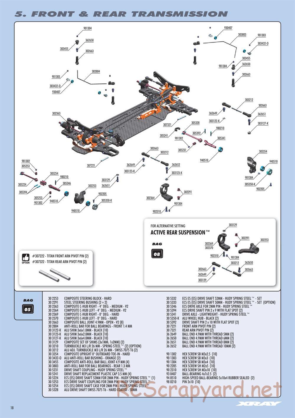 Xray - T4 2016 Specs (T4'16) - Manual - Page 18