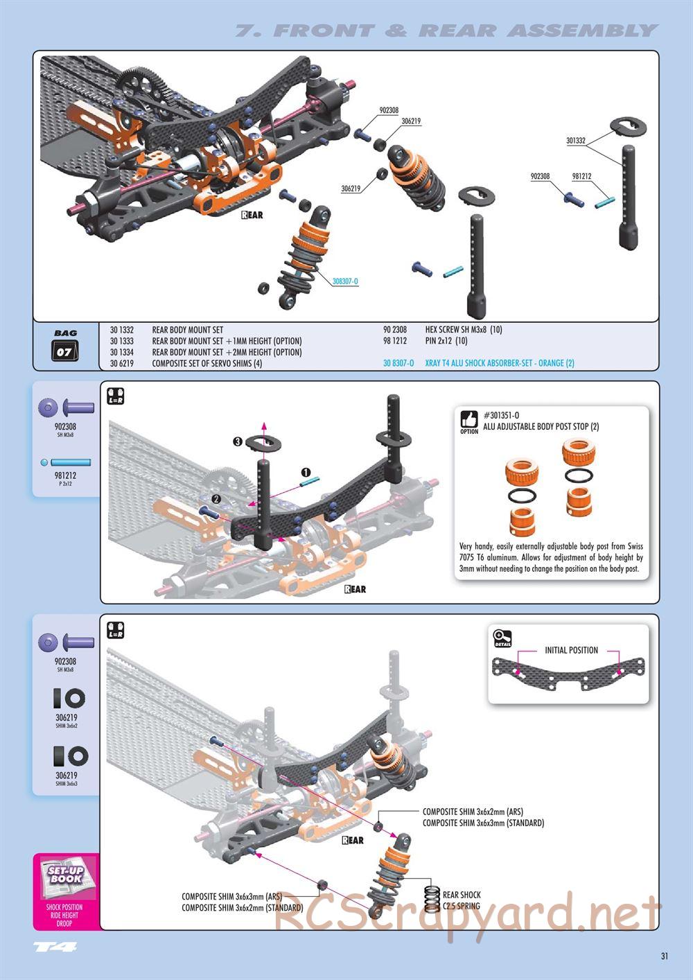Xray - T4 2016 Specs (T4'16) - Manual - Page 31
