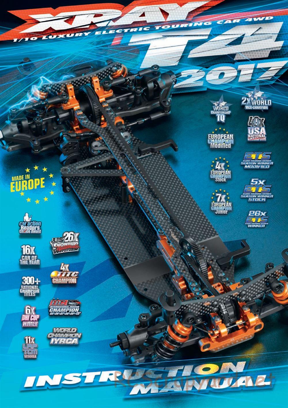 Xray - T4 2017 Specs (T4'17) - Manual - Page 1
