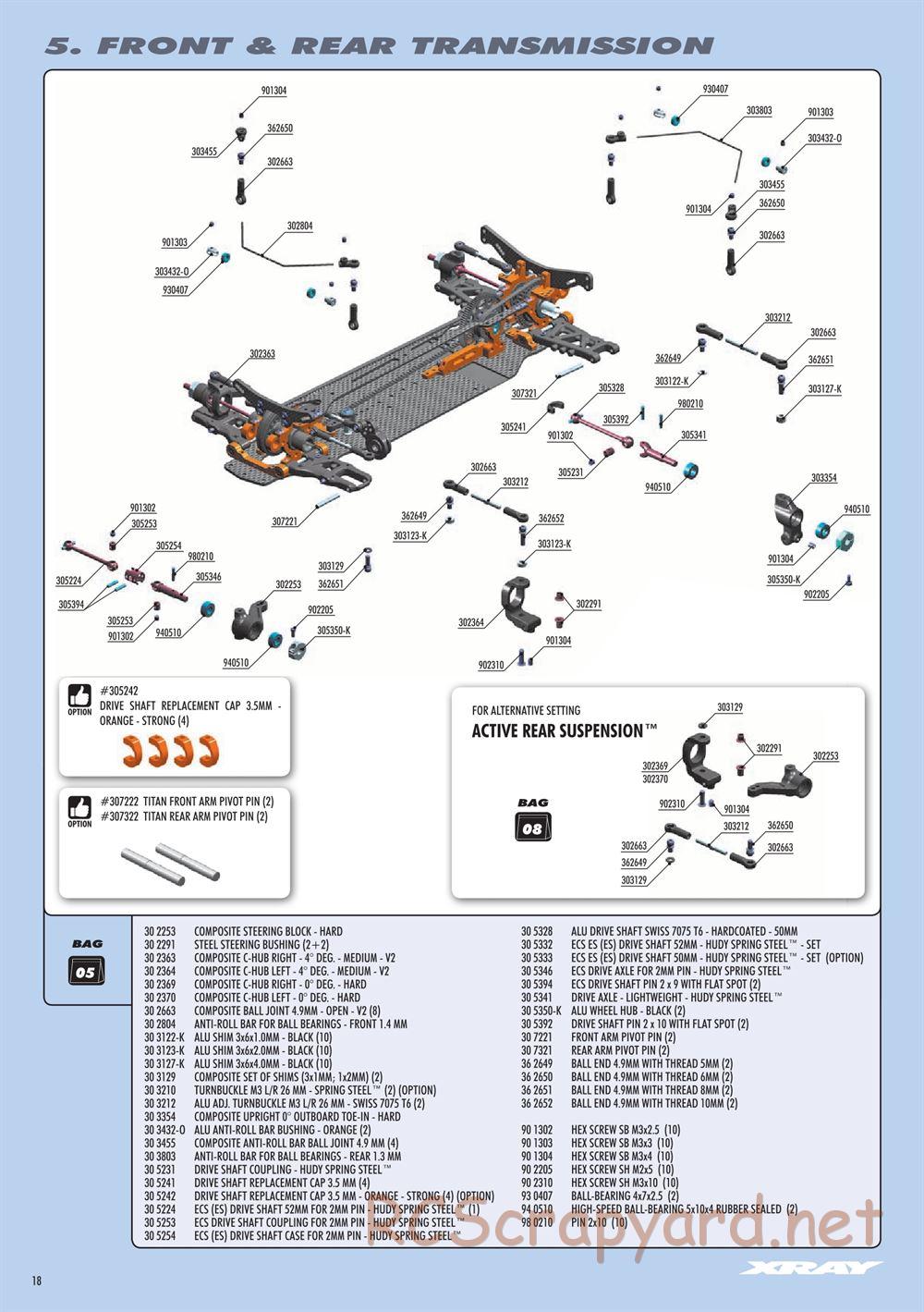 Xray - T4 2017 Specs (T4'17) - Manual - Page 18
