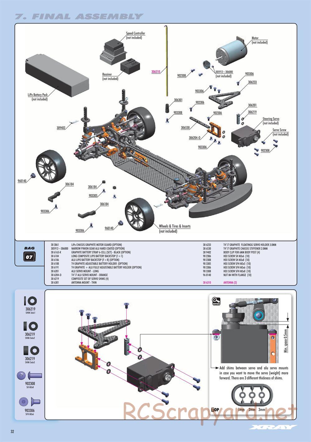 Xray - T4 2017 Specs (T4'17) - Manual - Page 32