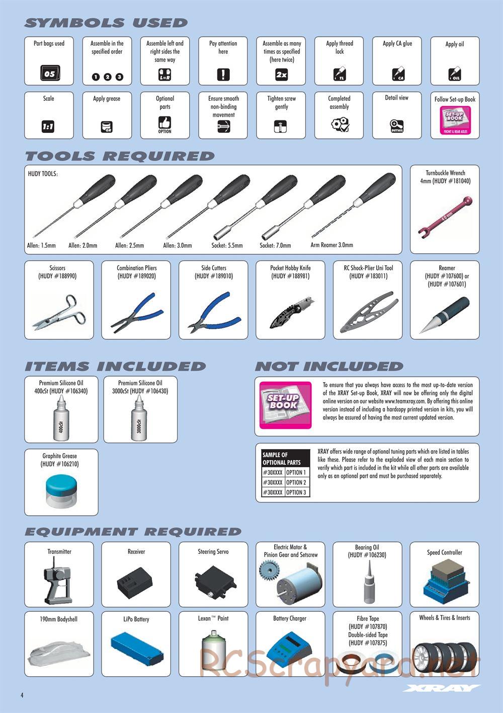 Xray - T4 2018 Specs (T4'18) - Manual - Page 4
