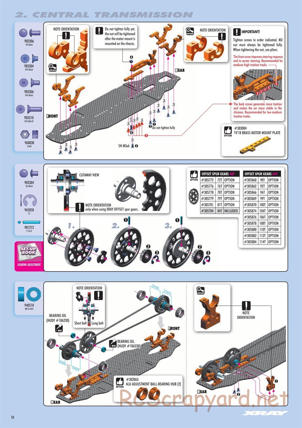 Xray - T4 2018 Specs (T4'18) - Manual - Page 10