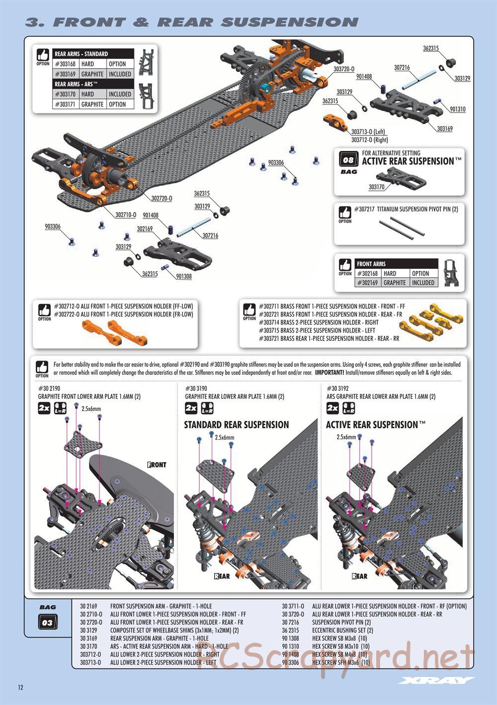 Xray - T4 2018 Specs (T4'18) - Manual - Page 12