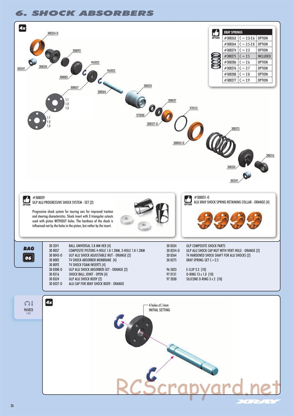 Xray - T4 2018 Specs (T4'18) - Manual - Page 26