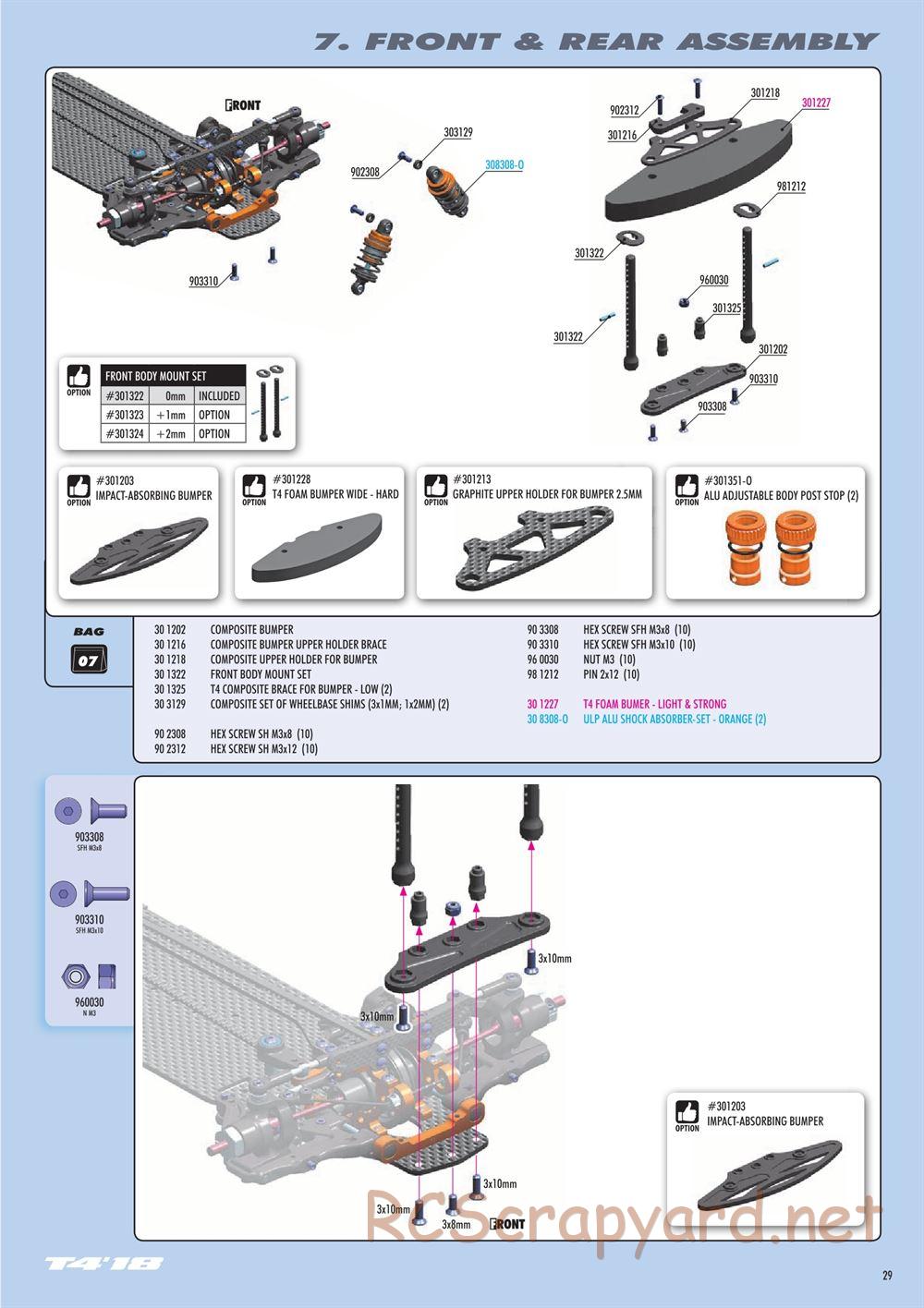 Xray - T4 2018 Specs (T4'18) - Manual - Page 29