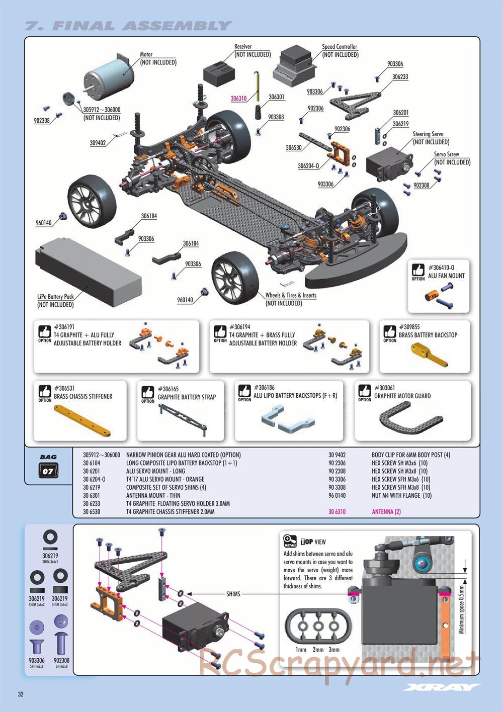 Xray - T4 2018 Specs (T4'18) - Manual - Page 32