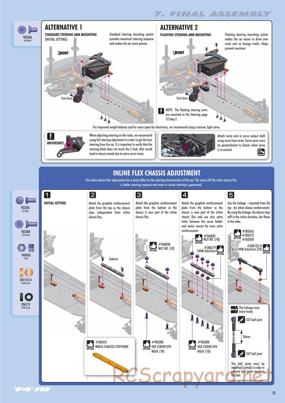 Xray - T4 2018 Specs (T4'18) - Manual - Page 33