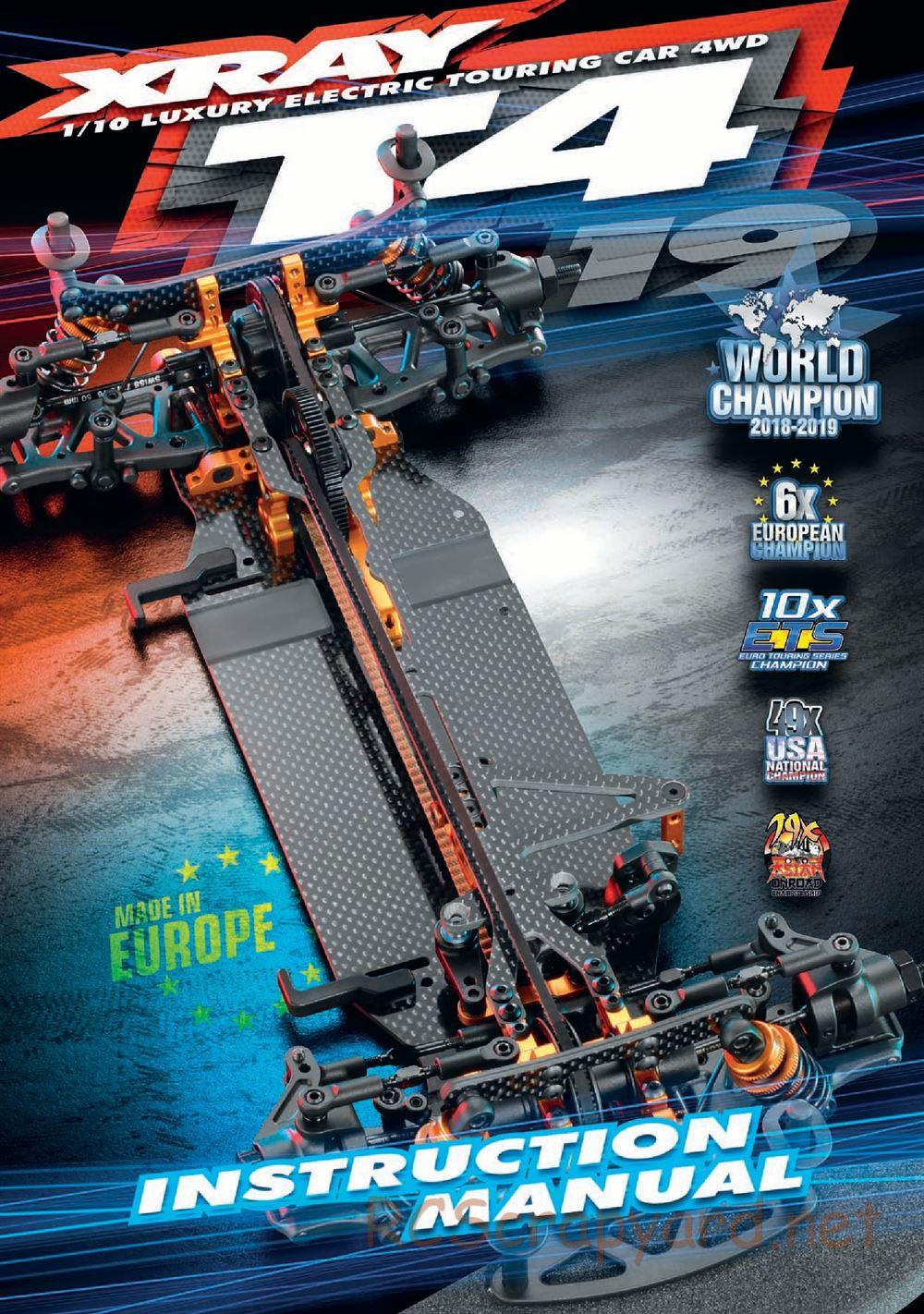 Xray - T4 2019 Specs (T4'19) - Manual - Page 1