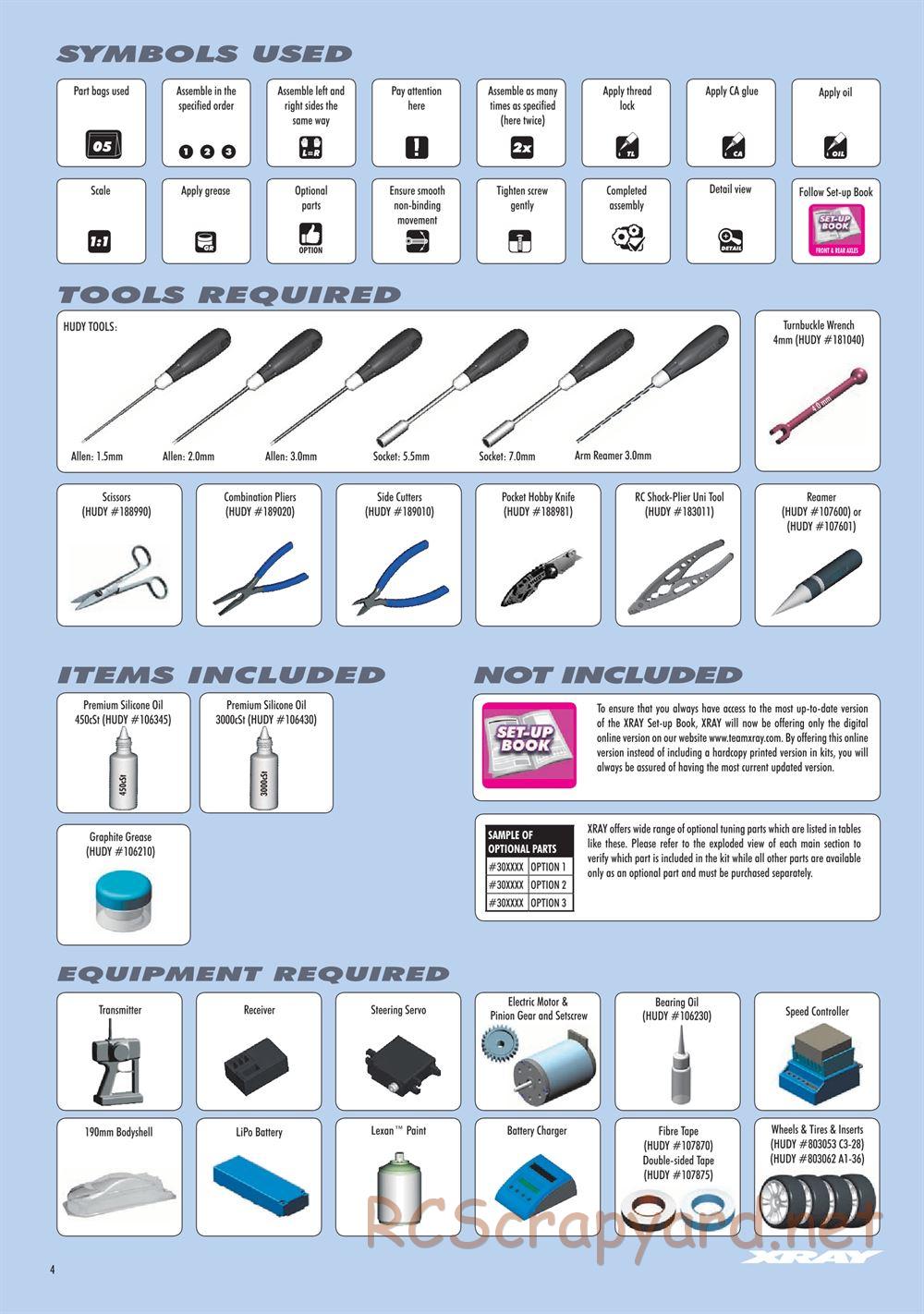 Xray - T4 2019 Specs (T4'19) - Manual - Page 4