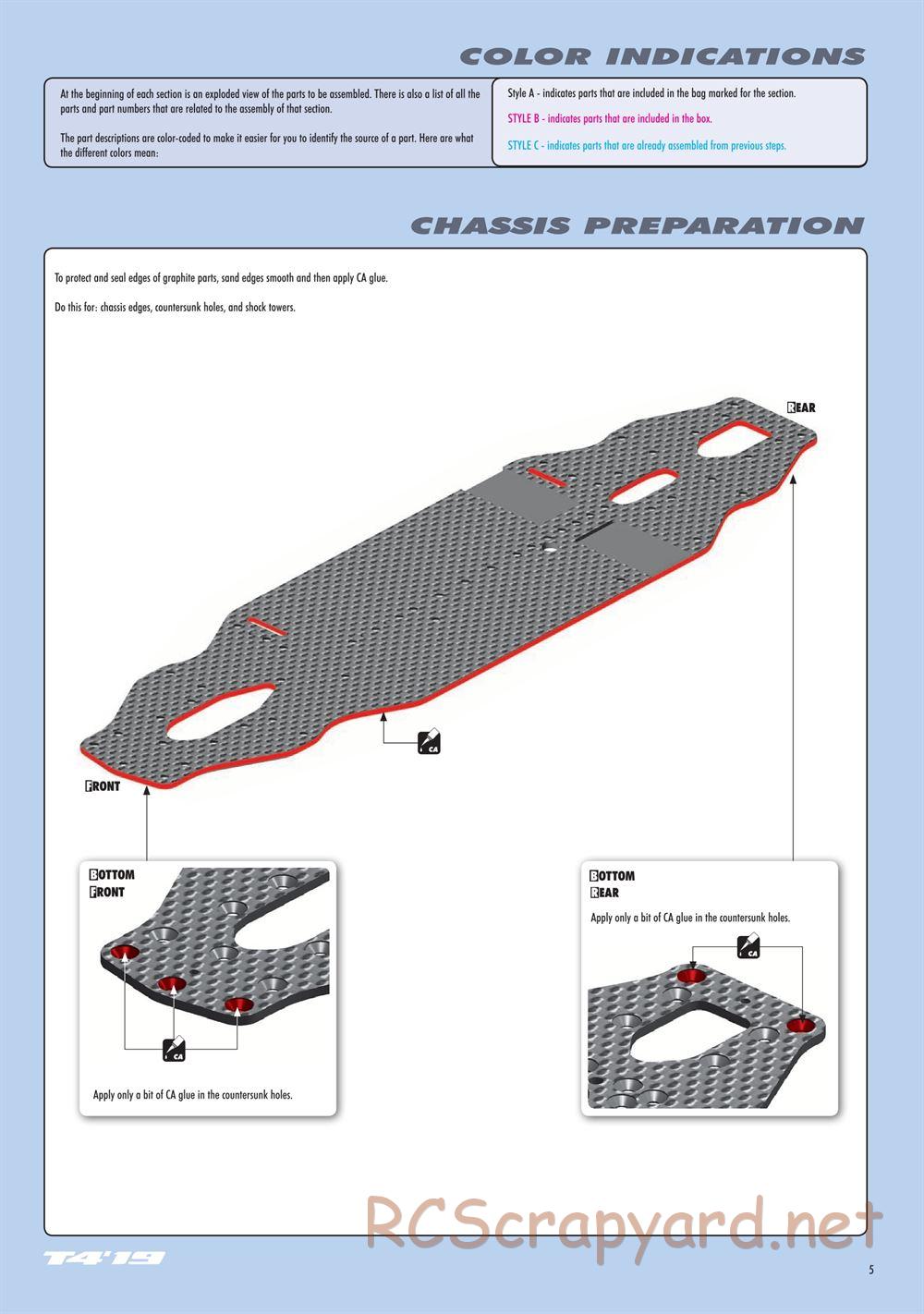 Xray - T4 2019 Specs (T4'19) - Manual - Page 5