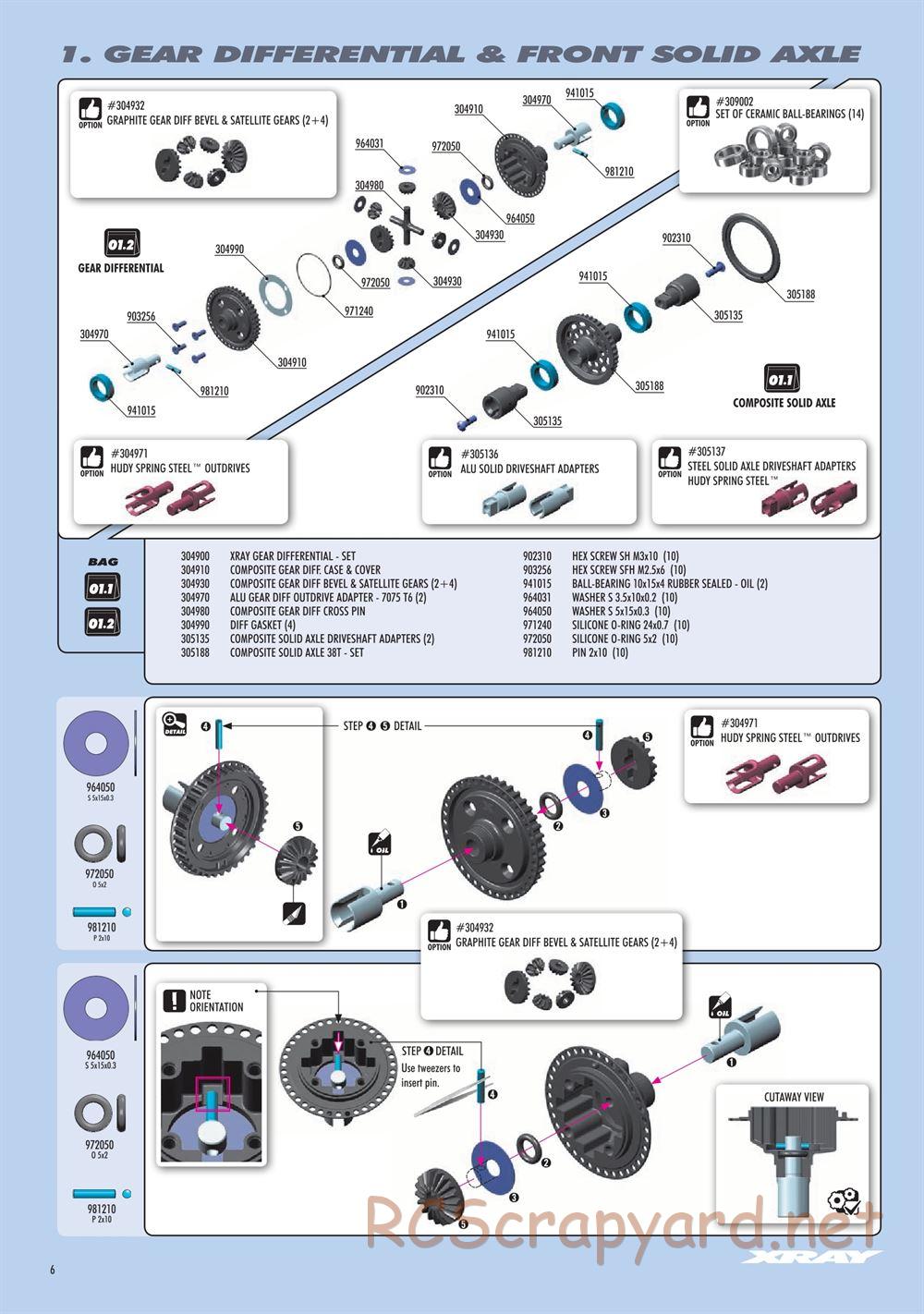Xray - T4 2019 Specs (T4'19) - Manual - Page 6