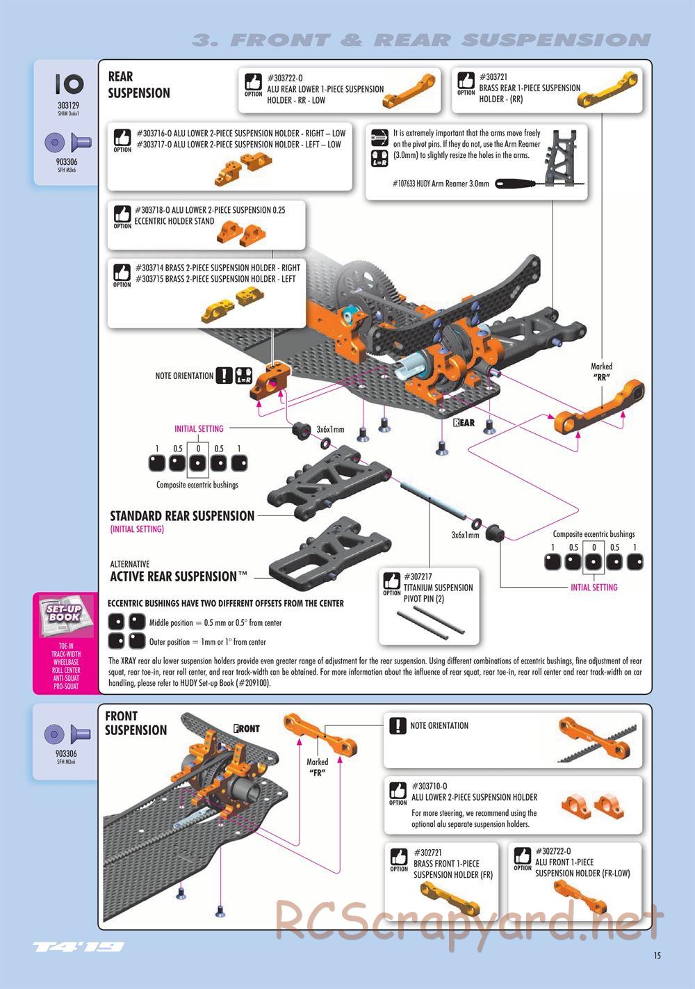 Xray - T4 2019 Specs (T4'19) - Manual - Page 15