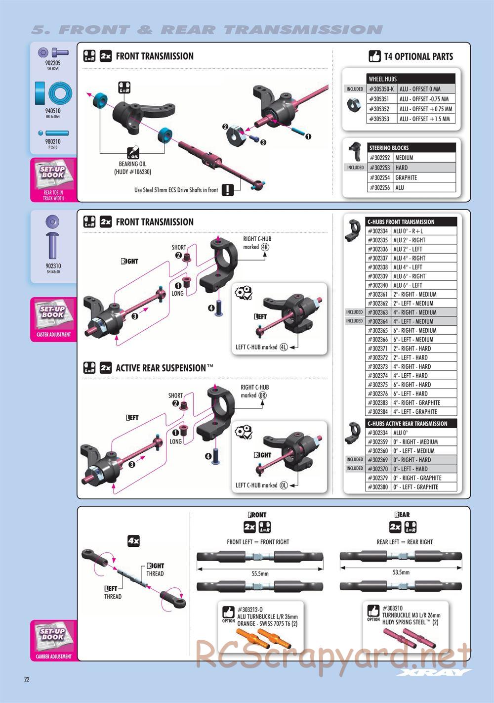 Xray - T4 2019 Specs (T4'19) - Manual - Page 22