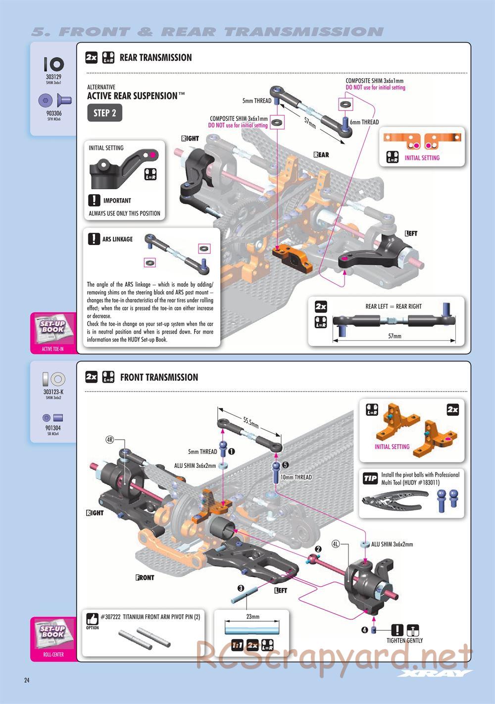 Xray - T4 2019 Specs (T4'19) - Manual - Page 24