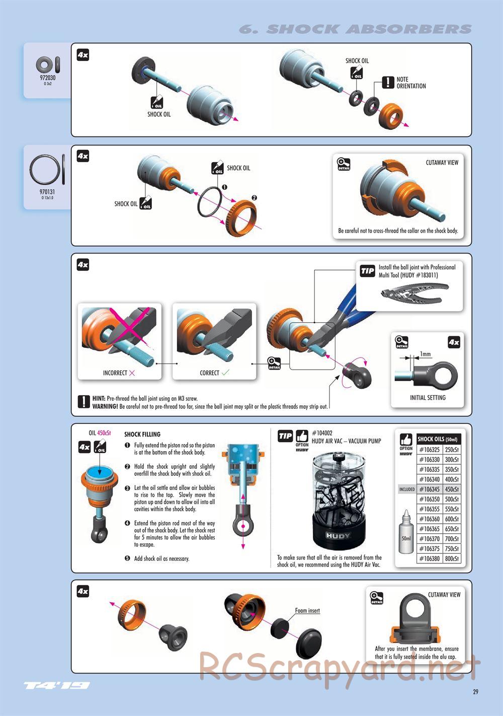 Xray - T4 2019 Specs (T4'19) - Manual - Page 29
