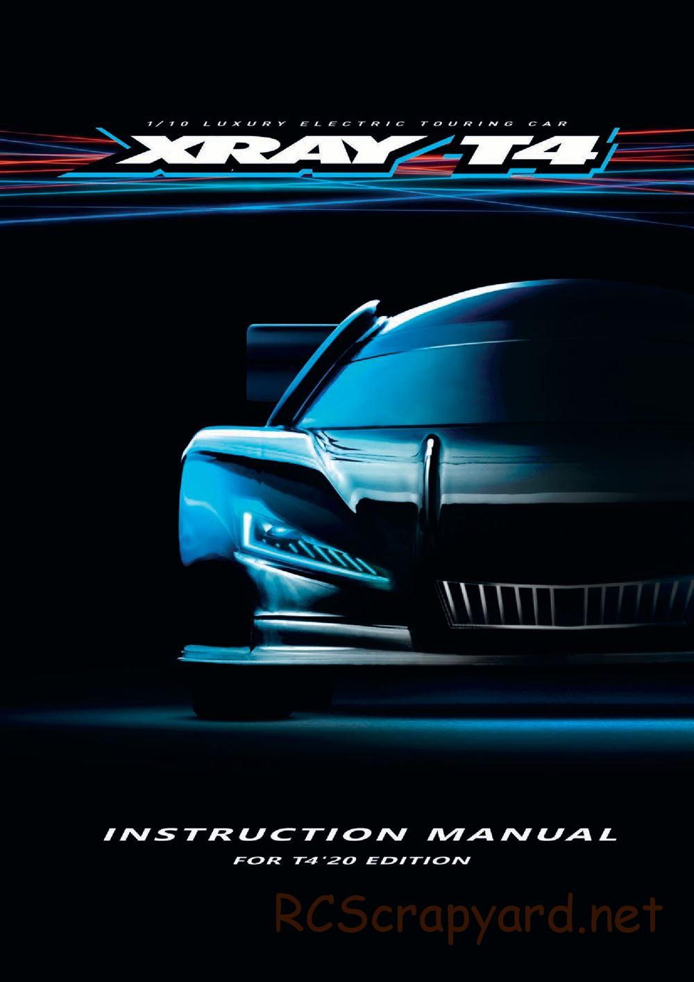 Xray - T4 2020 Specs (T4'20) Alu Edition - Manual - Page 1