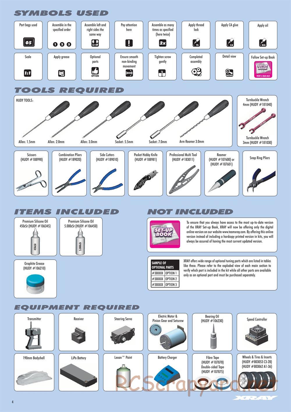 Xray - T4 2020 Specs (T4'20) Alu Edition - Manual - Page 4