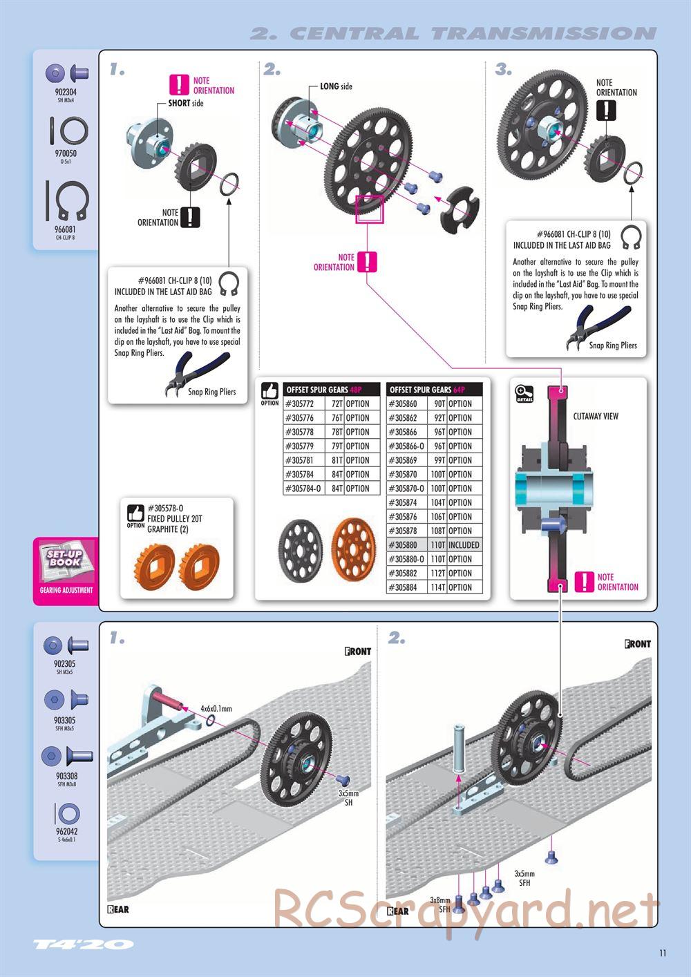Xray - T4 2020 Specs (T4'20) Alu Edition - Manual - Page 11