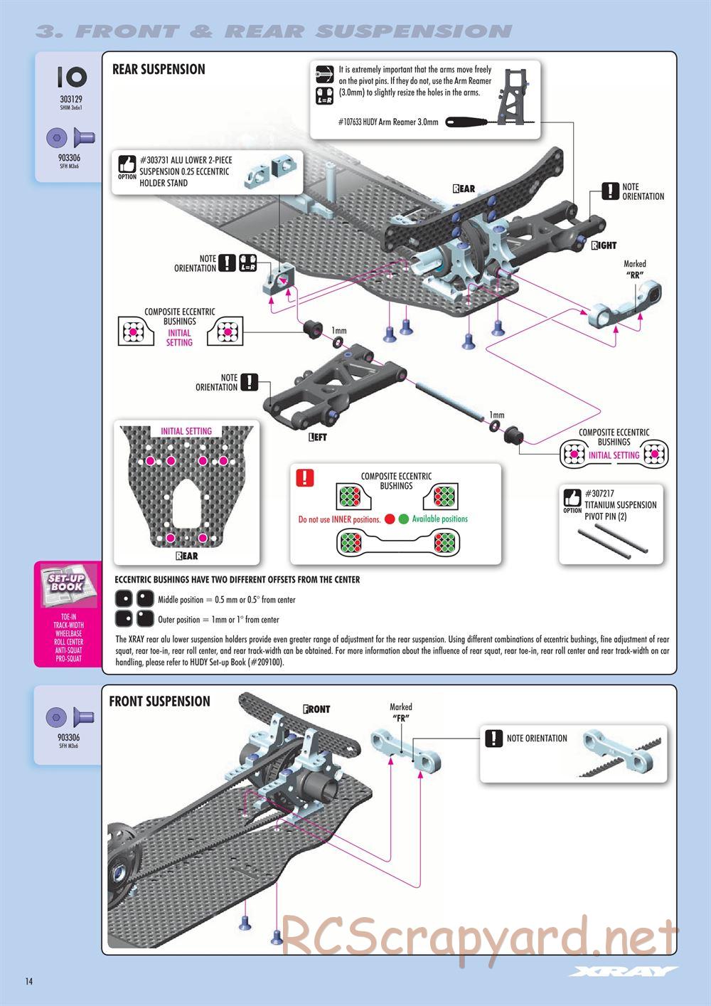 Xray - T4 2020 Specs (T4'20) Alu Edition - Manual - Page 14
