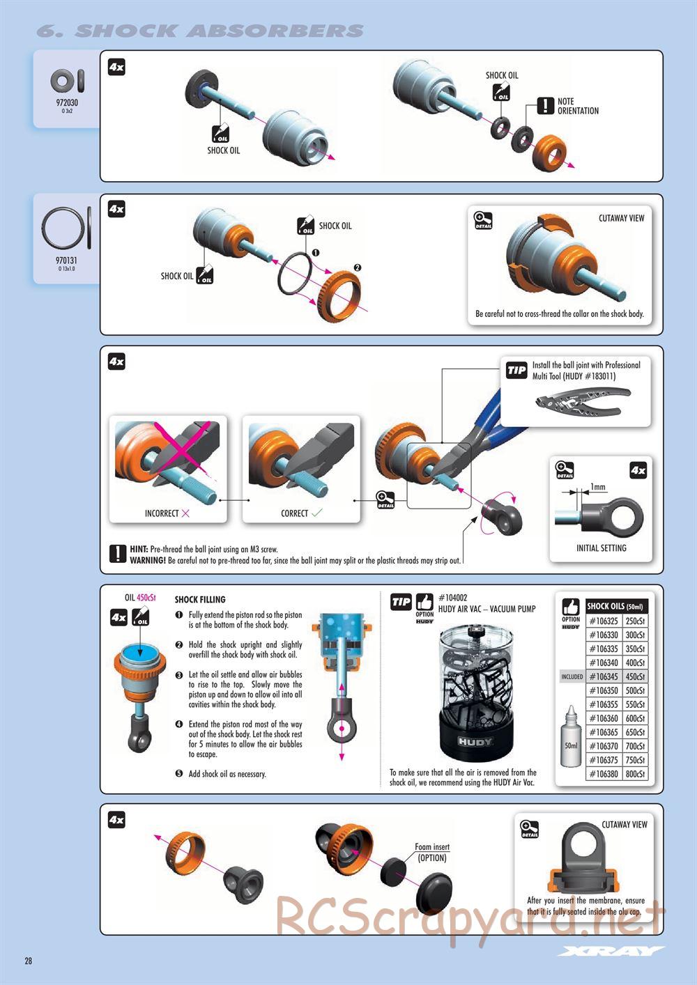 Xray - T4 2020 Specs (T4'20) Alu Edition - Manual - Page 28