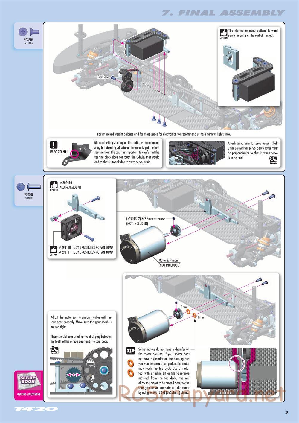 Xray - T4 2020 Specs (T4'20) Alu Edition - Manual - Page 35