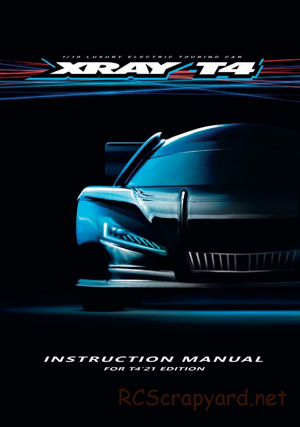 Xray - T4 2021 Specs (T4'21) Graphite Edition - Manual - Page 1