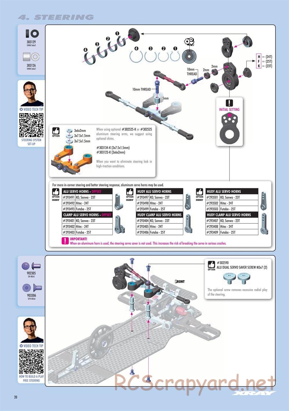 Xray - T4 2021 Specs (T4'21) Graphite Edition - Manual - Page 20