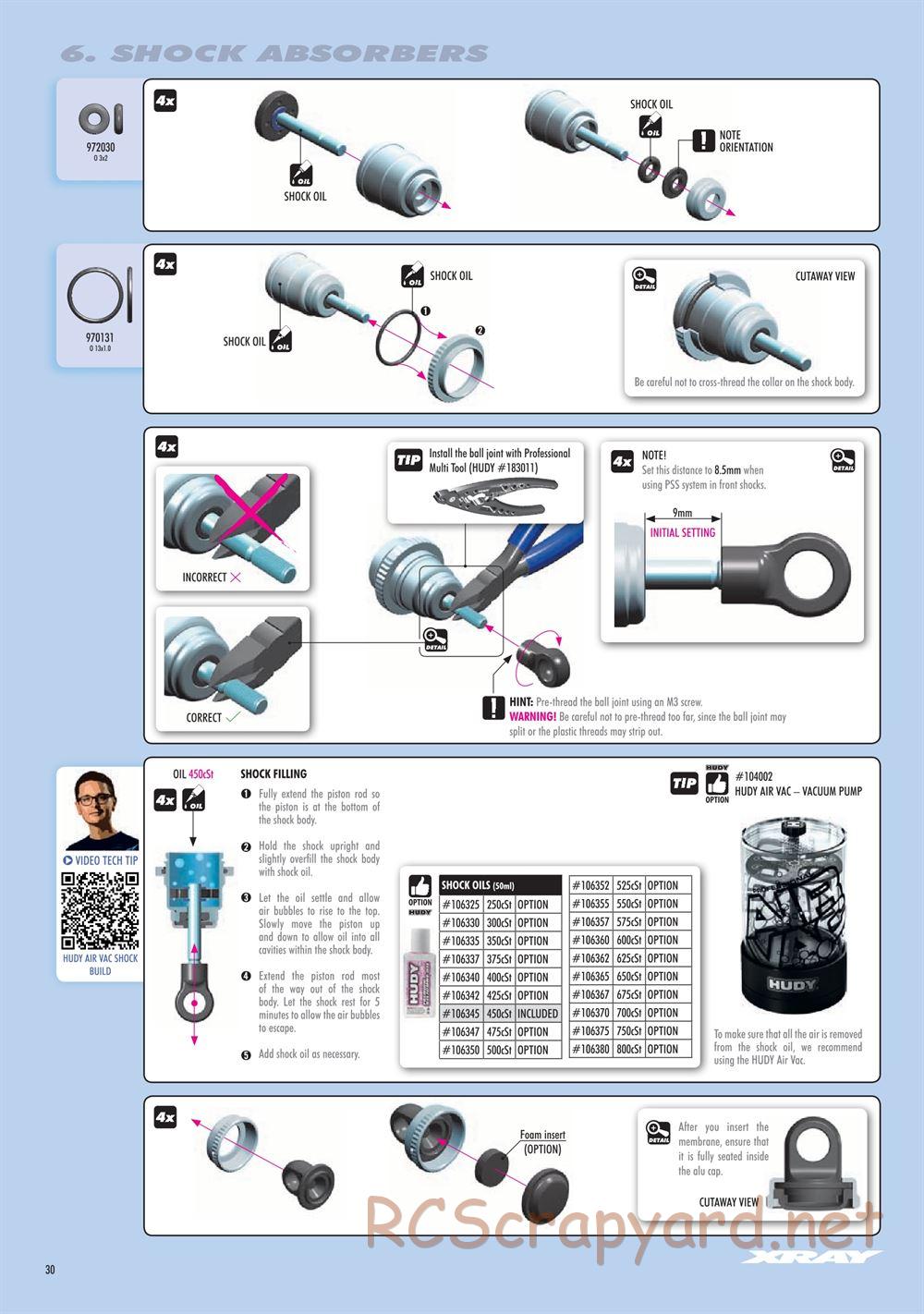 Xray - T4 2021 Specs (T4'21) Graphite Edition - Manual - Page 30