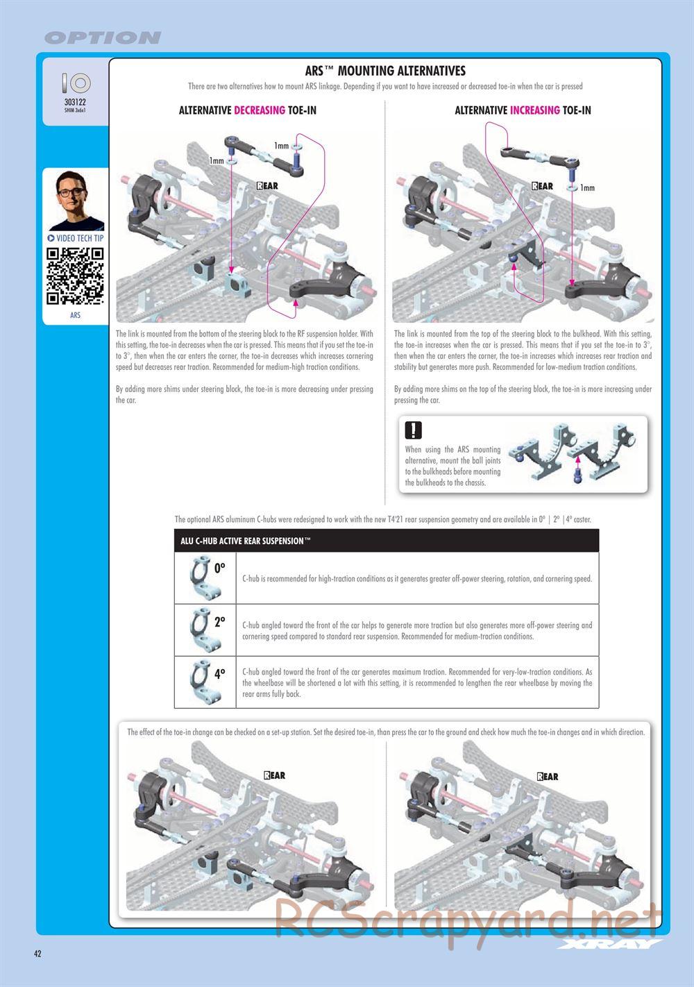 Xray - T4 2021 Specs (T4'21) Graphite Edition - Manual - Page 42
