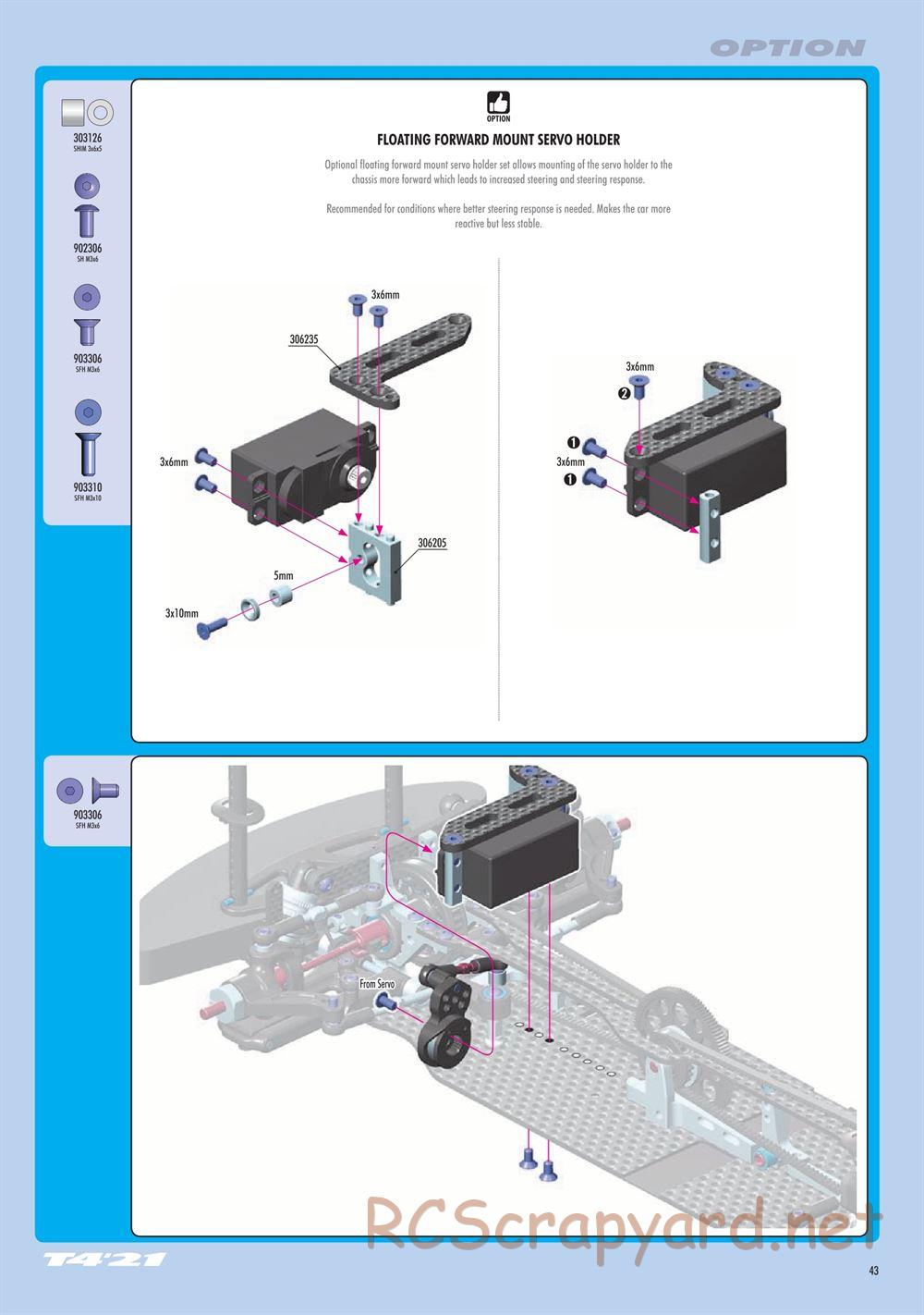 Xray - T4 2021 Specs (T4'21) Graphite Edition - Manual - Page 43