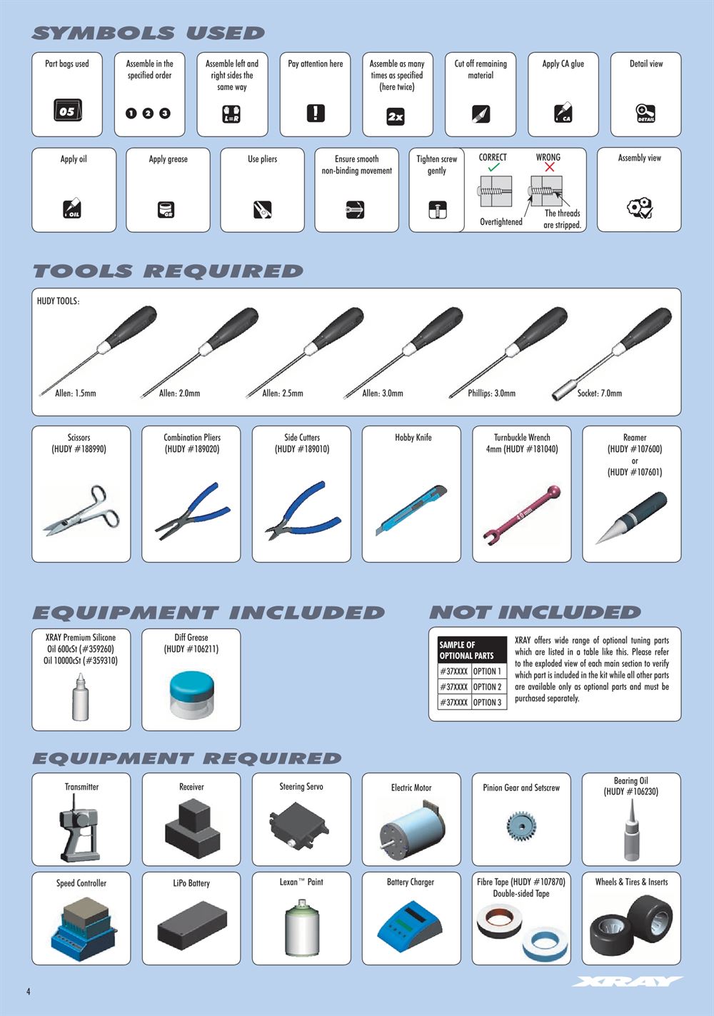 Xray - X1 2016 (X1'16) - Manual - Page 4