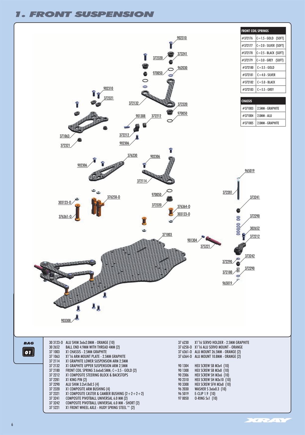 Xray - X1 2016 (X1'16) - Manual - Page 6