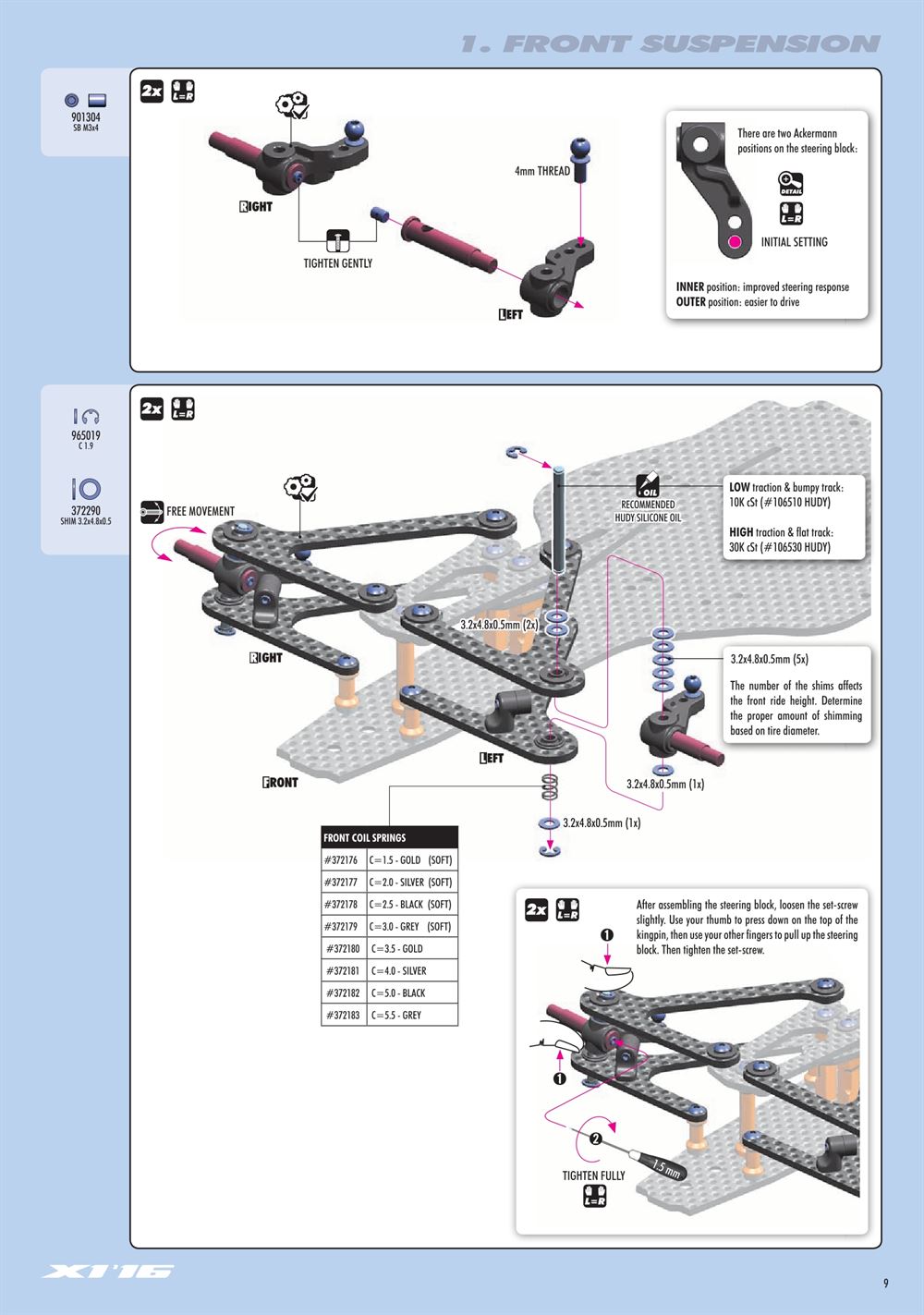 Xray - X1 2016 (X1'16) - Manual - Page 9