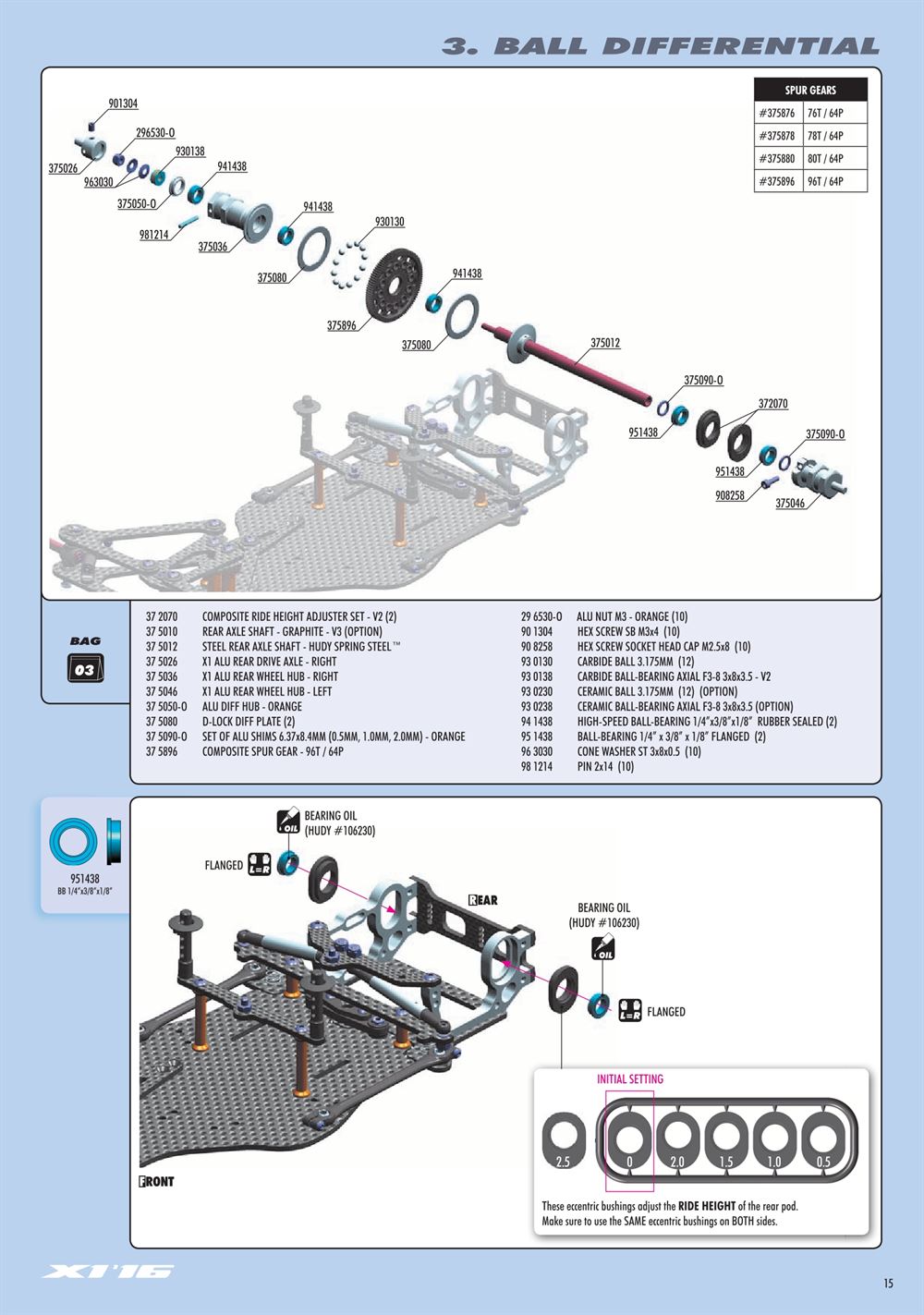 Xray - X1 2016 (X1'16) - Manual - Page 15