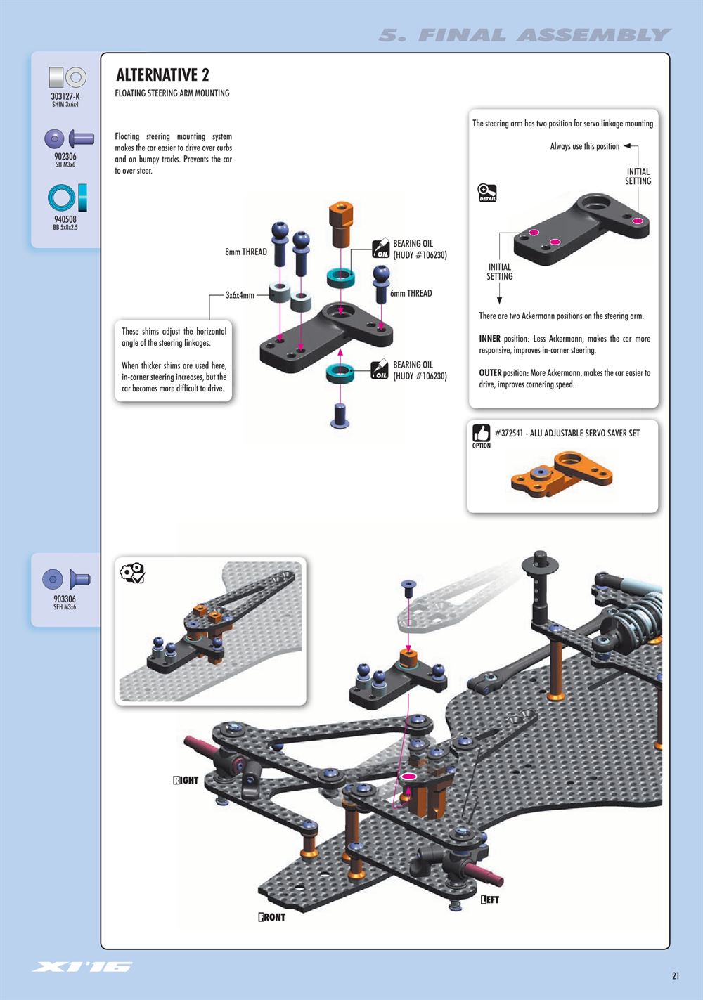 Xray - X1 2016 (X1'16) - Manual - Page 21