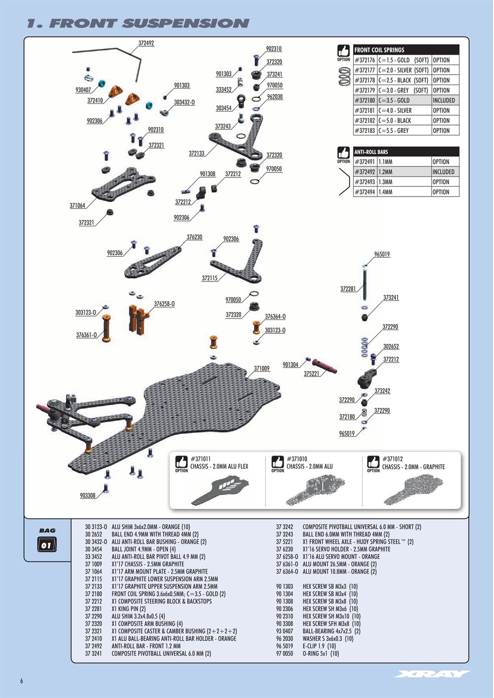 Xray - X1 2017 (X1'17) - Manual - Page 6